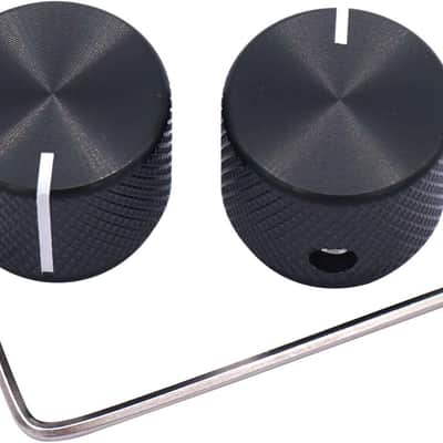 2pcs Guitar Knob,Black Aluminum Rotary Electronic Control Potentiometer Knob,Volume Control Knob,Audio knob,Electric Guitar Knob,Switch Knob,20mm Dia. x 17mm Height for 6 mm Diameter Shaft image 3