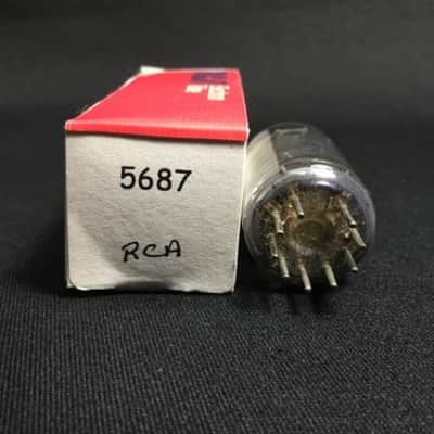 RCA 5687 Black Plates AUDIO PREAMPLIFIER VACUUM TUBE Tested USA 4.2923-D image 3