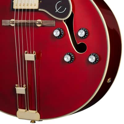 Epiphone Broadway Hollowbody Guitar w/ Gig Bag - Wine Red image 5
