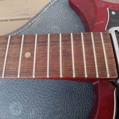 Vintage 1963 Gretsch Corvette Electric Guitar Husk Project w/ Pickups, Hagstrom Case! image 10