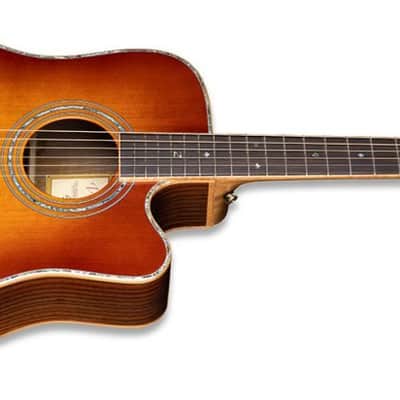 Zager ZAD900CE Solid Spruce/Rosewood Acoustic Electric AURA Pro Series 50th Anniversary Tobacco Sunburst image 11