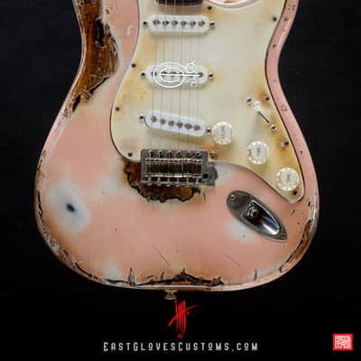 Fender Stratocaster Shell Pink Heavy Aged Relic by East Gloves Customs image 4