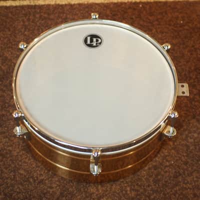 Used LP 15" Tito Puente Signature Rectangle Badge Bronze Timbale "New Supplier" image 3