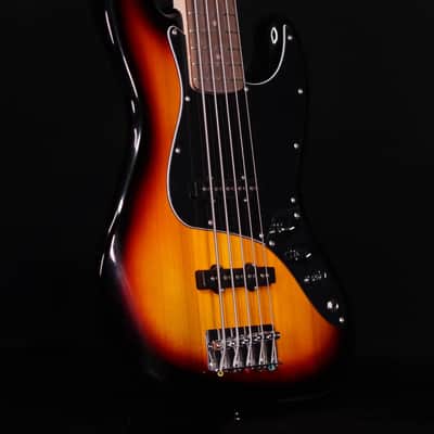 Squier Affinity Series Jazz Bass V, Laurel FB, 3-Color Sunburst image 4