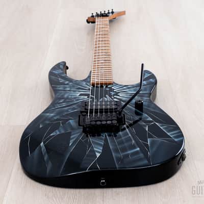1987 Neal Moser Guitars Vintage Superstrat Shattered Glass Finish by Dan Lawrence w/ Case, Hangtag image 11