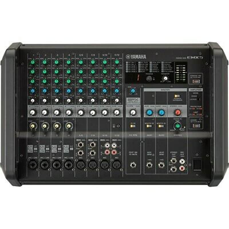 Yamaha EMX5 12-Input Dual 1,260w Powered Analog Mixer 2010s Gray image 1