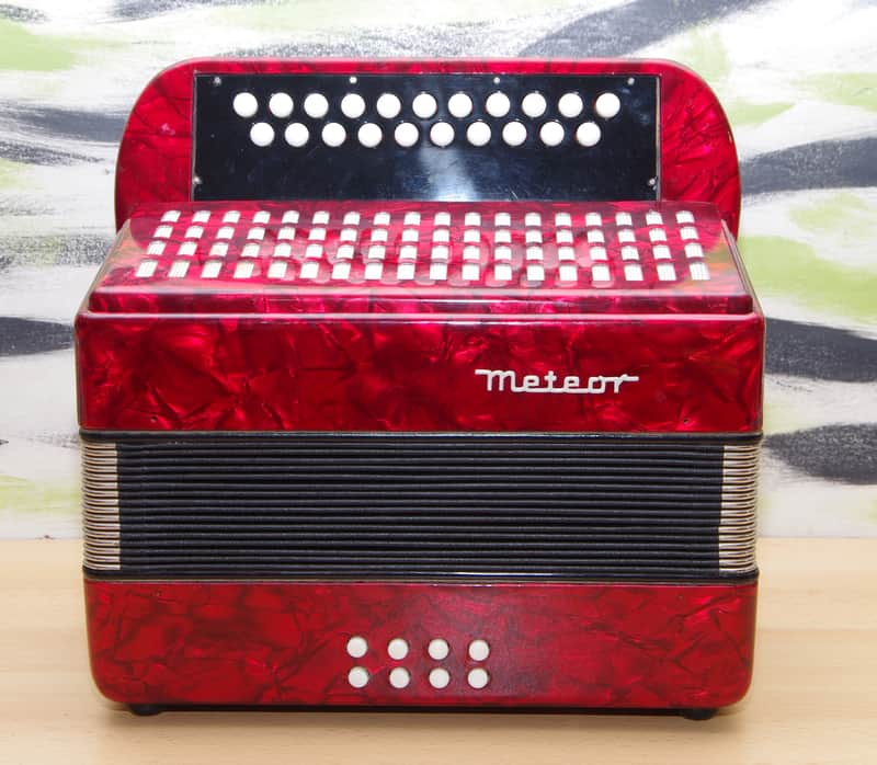 Immagine Diatonische Harmonika Meteor C/F1960 rot, gebraucht - 1
