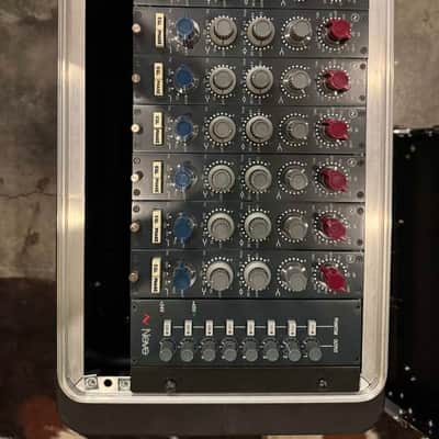 AMS Neve  8 Channel rack with 8 x 1073 (2000s - Blue) and Road Case Package image 1