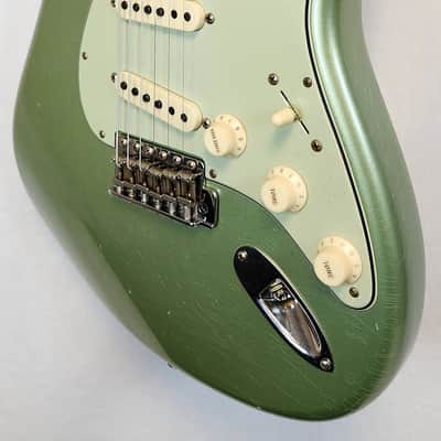 Fender Custom Shop 1959 Stratocaster Journeyman Relic, Time Machine Series, AAA Rosewood FB, Sage Green Metallic image 6