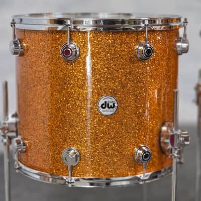 Used DW Collectors VLT 333 Maple 7pc Drum Set Burnt Orange Glass - Very Good image 7