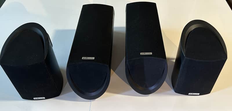 Polk RM 201 (pair) and RM101 (pair) mid-1990s - Black / aluminum construction image 1