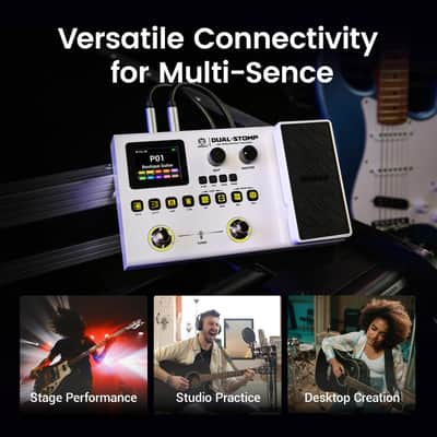 SORAN Dual Stomp Multi Effects Guitar Pedals, Rechargeable Multi Effects Processor with Expression Wah Volume 99 Presets 126 Effects 40s Loop 100 Drums 20 IR/NAM Slots USB Audio Record image 8