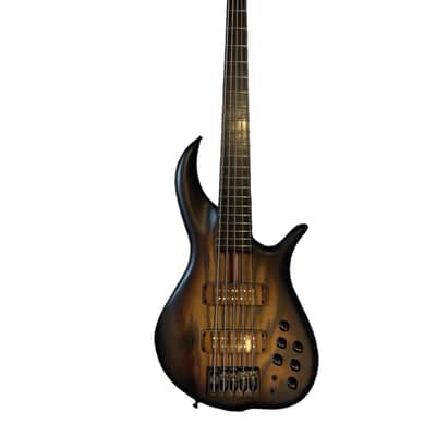F Bass BN5 DELUXE 2020 - MATTE VARNISH - ANTIQUE BROWN BURST / BLACK GRAIN ENHANCE image 4
