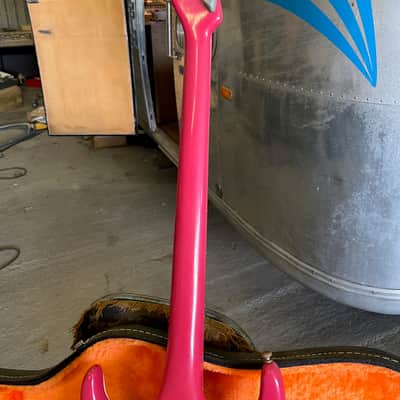 Vintage 1950s 1960s Burns London ‘Custom’ Pink Sonic Bass Guitar Ex. Bill Wyman *Ronnie Lane* image 15