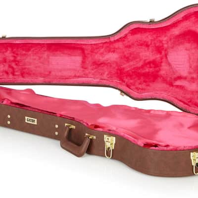 Gator Deluxe Wood Seires Gibson Les Paul Guitar Case, Brown image 2