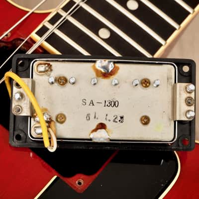 1986 Yamaha SA1300 Super Axe Vintage Semi-Hollowbody ES-Style Guitar Persimmon Red, 100% Original image 16