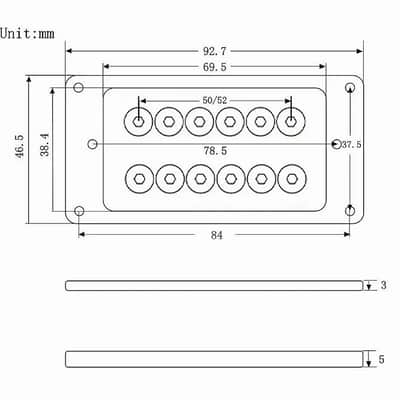 White Pearl Large Pole Guitar Humbucker Pickups Neck and Bridge Set image 3
