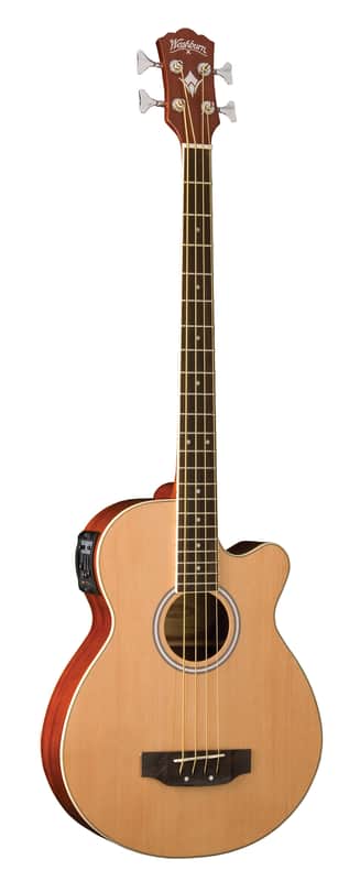 Washburn AB5 | 4-String Acoustic Bass w/ Electronics & Gig Bag. New with Full Warranty! image 1
