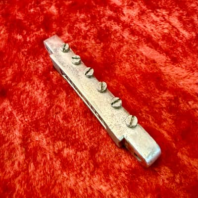 Gibson ABR-1 NO WIRE forge stamp guitar bridge 1959 - Nickel original vintage USA image 4