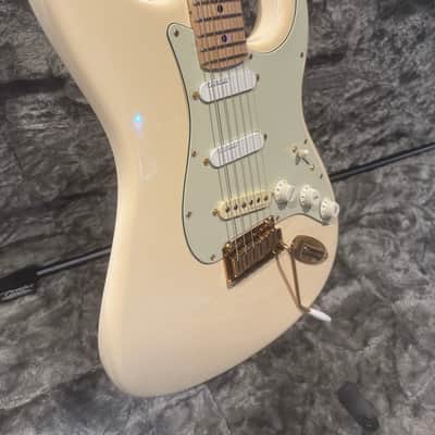 2019 Fender American Professional Stratocaster Olympic White w/ Lace Sensors & Gold Hardware OHSC image 3