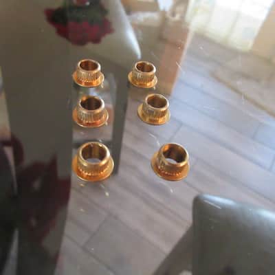 1960s Teisco Gold Tuner Ferrules Bushings Imperial Crown Aria Japan Univox Kay Ferrels image 3