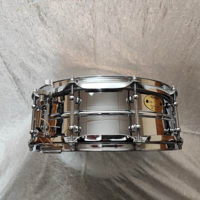 Ludwig LB400BT Brass Edition Supraphonic 5x14" 10-Lug Snare Drum with Tube Lugs 1998 - 2019 - Chrome-Plated image 4
