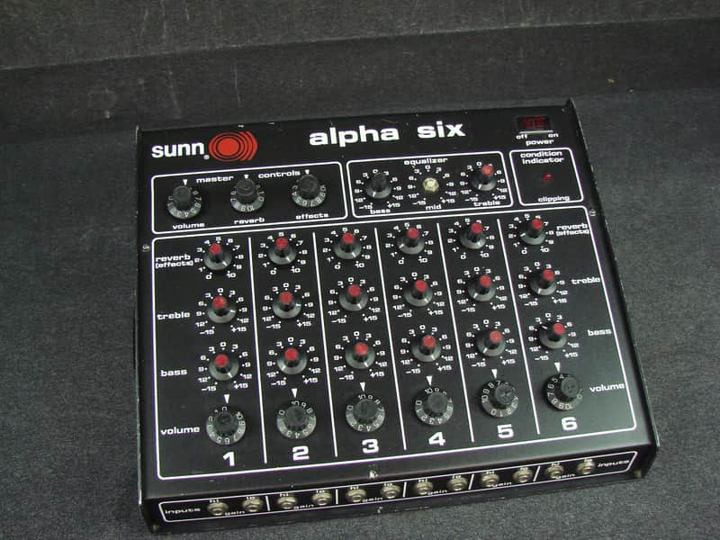 Vintage Sunn Alpha Six Mixer 6 Channel Made In USA | Reverb