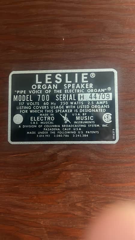 Leslie 700 cabinet unmolested 1974ish image 1