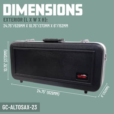 Gator Cases Andante Series Molded ABS Hardshell Case for Eb Alto Saxophone; (GC-ALTOSAX-23) image 2