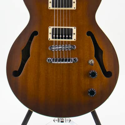 Used Ibanez AM53 Tobacco Flat Semi-Hollow Electric Guitar w/Epiphone Pickups & Locking Tuners image 2