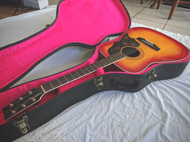Vintage 1970's Yamaha FG295S Taiwan Black Label Acoustic | Reverb