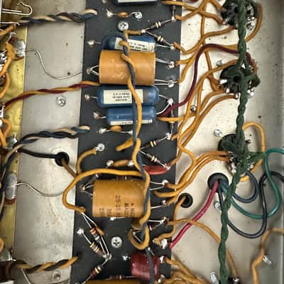1965 Fender Twin Reverb – AB763 Blackface – Original Schumacher Iron, Jensen C12Ns, Blue Molded Caps image 10