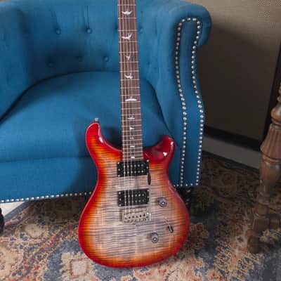 Used Paul Reed Smith SE Custom 24 Charcoal Cherry Burst w/bag image 1