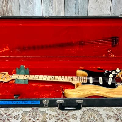 Nice 1977 Fender Stratocaster  Natural with Maple Fretboard , Great Player Includes Pro Setup & Original Hard Shell Case ! image 20