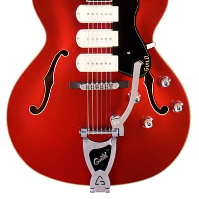 Guild X-350 Stratford Hollow Body Electric Guitar - Scarlet Red image 1