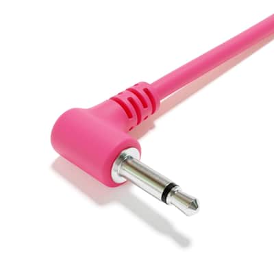 ExcelValley [Pink | 10 cm - 3.94"] 5-Pack - Right Angle Hopscotch Mono Splitter Y Patch Cables TS 3.5mm 1/8" Eurorack Synth image 5