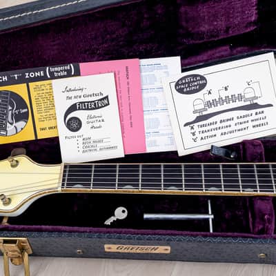 1972 Gretsch White Falcon Stereo 7595 Vintage Double Cutaway Guitar w/ Case, Art Wiggs image 18