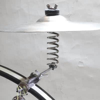 Ludwig Spring Cymbal Arm with Script Logo, 13" Ludwig Ride/Crash Cymbal with Script Logo, 10" Triangle, Traps Era 1920s-30s / INSPECTED & TESTED image 8