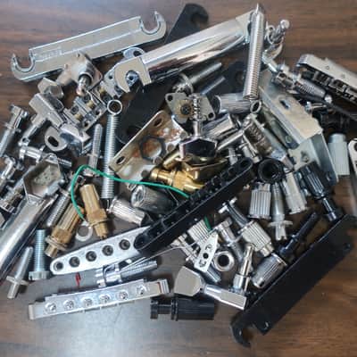Vintage 1950s-2000s Guitar Parts Lot 300+Pieces Gibson Epiphone MIJ LP Fender Teisco Vox Harmony Bakelite Knobs Tuners 5 Way Switch LP Bridge Electronics Washers Springs Screws Misc Parts Harmony Kay Teisco Acoustic Electric Luither Repair Shop Gold Mine image 1