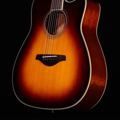 Yamaha FGC-TA TransAcoustic Cutaway Acoustic Guitar, Brown Sunburst image 2