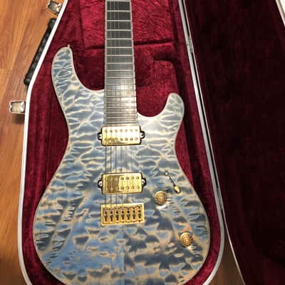 Mayones Regius 7 2013 Trans Blue Jeans image 1