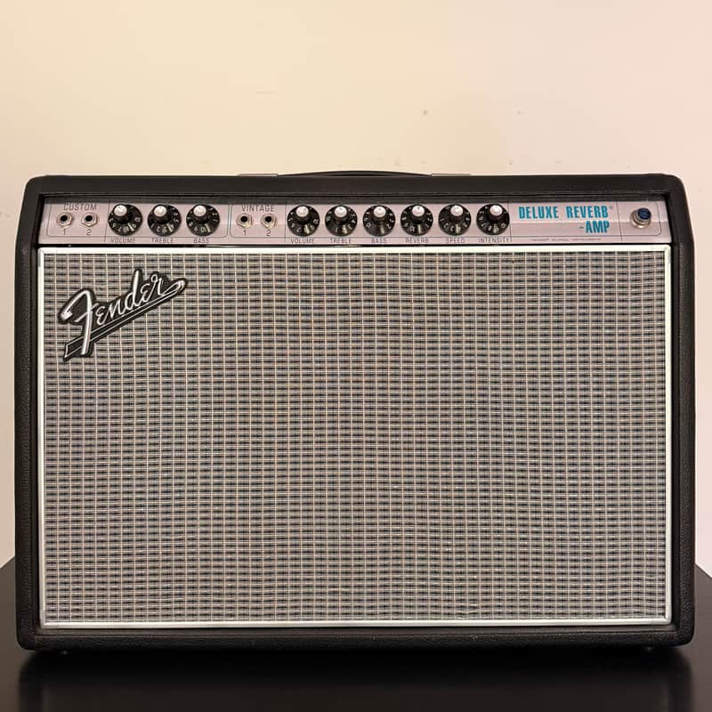 Fender '68 Custom Deluxe Reverb 2-Channel 22-Watt 1x12" Guitar Combo 2013 - Present - Black image 1