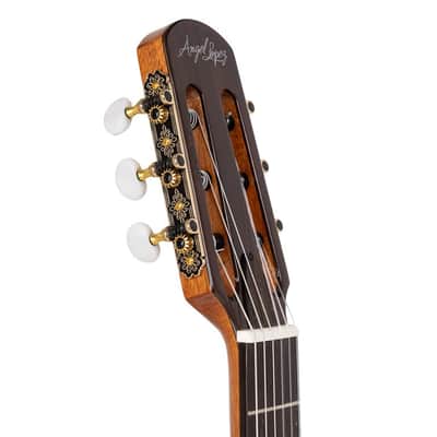 Angel Lopez Hybrid Nylon Acoustic Electric Guitar Tobacco Sunburst SHERRY CE TB image 5