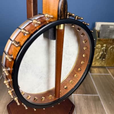 Limited Edition Ome Jasmine 12" 5-String Curly Maple Banjo with Mahogany Neck & Rolled Brass Tone Ring (only 25 made) image 7