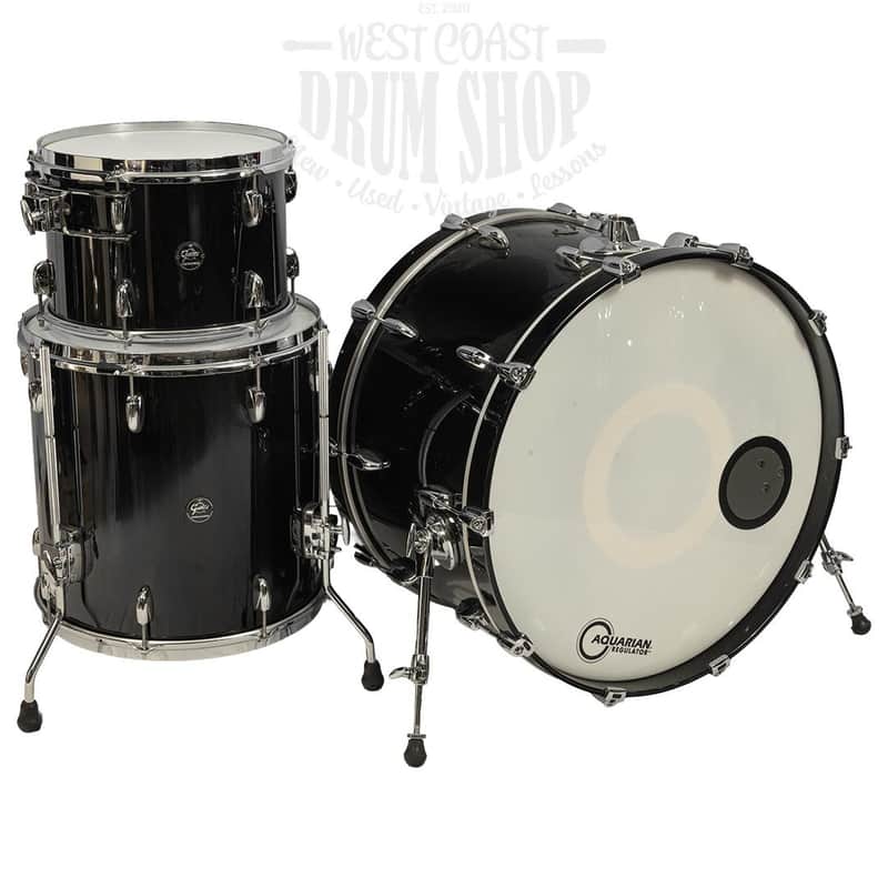 Used Gretsch Renown RN2 3-Piece 13/16/24 Drum Set Piano Black image 1