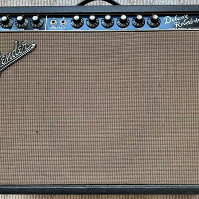 1966 Fender Deluxe Reverb Black Panel Guitar Amp image 1