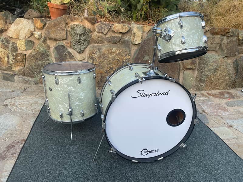 Vintage Slingerland 3pc 70's Drum Set kit 24x14,13x9,16x16 image 1