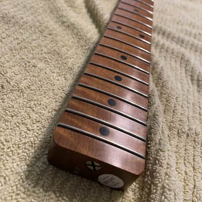 Allparts Roasted Maple Tele Neck Highly Flamed Fender Licensed Telecaster Neck 2019 - Roasted Maple image 5