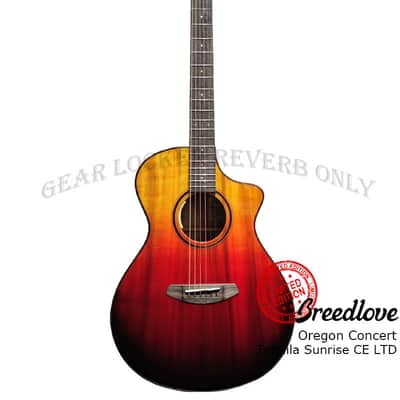 Breedlove Oregon Concert Tequila Sunrise CE LTD 2023 all solid Sitka Spruce & Myrtlewood guitar image 2