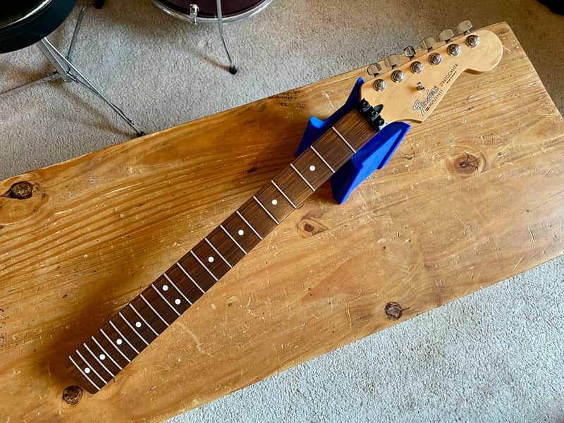 Fender Stratocaster Neck Rosewood Board Locking Nut Fender Tuners 2000 Model image 1